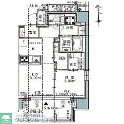 グランカーサ川口並木 1SLDKの間取図画像