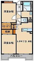 ハイネス・エスエスティ 2LDKの間取図画像