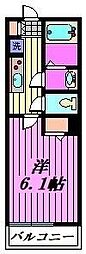WillElfe東川口 1Kの間取図画像