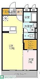 シーガル 1LDKの間取図画像