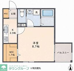 A-style北大宮 1DKの間取図画像
