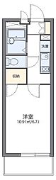 レオパレス青木橋 1Kの間取図画像