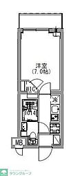 S-RESIDENCEkitatoda 1Kの間取図画像
