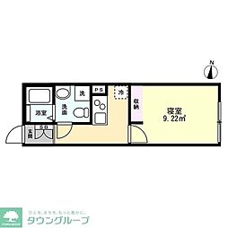 LUMIERE HATOGAYA 1Kの間取図画像