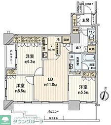 イーストゲートタワー川口 3LDKの間取図画像