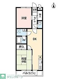 レジデンス戸田 2LDKの間取図画像