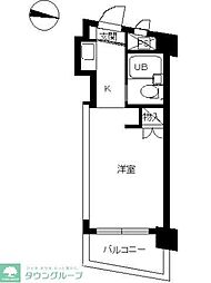 スカイコート西川口2 ワンルームの間取図画像