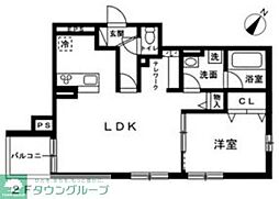 プレキシオンエース 1LDKの間取図画像