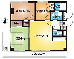 グランデュオ浦和 3LDKの間取図画像