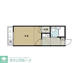 プチコート戸塚 1Kの間取図画像