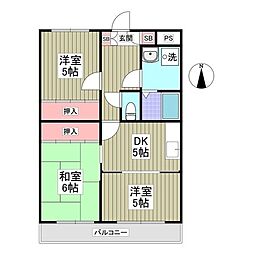 サウスコートエル 3SDKの間取図画像