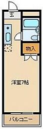 ドーム西川口 ワンルームの間取図画像
