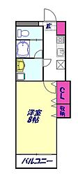 ブレインM 1Kの間取図画像