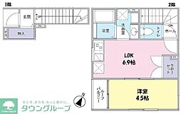 Legume ail graisse 2階1LDKの間取り