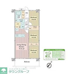 Ｎ−ｓｔａｇｅ船堀 4階3LDKの間取り