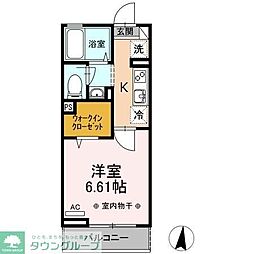 JR常磐線 金町駅 徒歩22分の賃貸アパート 1階1Kの間取り