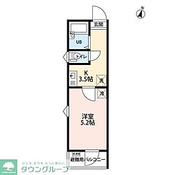 クラーク葛飾 3階1Kの間取り