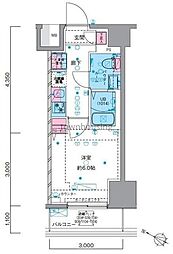 GENOVIA青砥skygarden 7階1Kの間取り