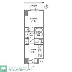 ＴＬＲレジデンス両国 5階1Kの間取り