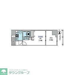 ドムス・スタイル押上 4階1DKの間取り