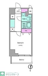ラクラス両国 5階1Kの間取り