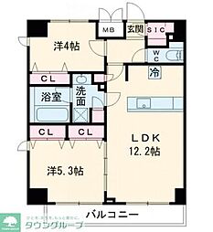 S-RESIDENCE押上South 5階2LDKの間取り