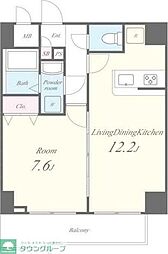 カトル・セゾン 4階1LDKの間取り
