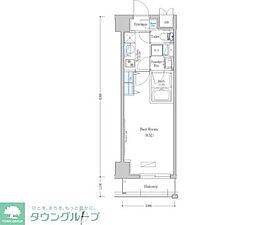 アーバネックス清澄白河II　ＥＡＳＴ棟 3階1Kの間取り