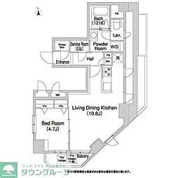 コンフォリア浅草橋ＤＥＵＸ 12階1SLDKの間取り