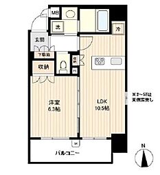 オーキッドレジデンス蔵前 5階1LDKの間取り