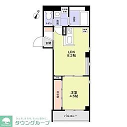 ソルテ西小岩 201 2階1LDKの間取り