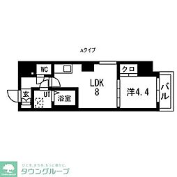 東京メトロ日比谷線 秋葉原駅 徒歩8分の賃貸マンション 2階1LDKの間取り