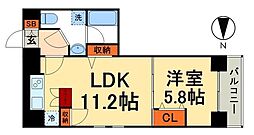 都営大江戸線 新御徒町駅 徒歩8分の賃貸マンション 3階1LDKの間取り