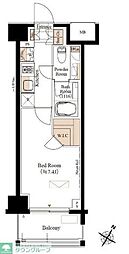 都営新宿線 森下駅 徒歩7分の賃貸マンション 4階1Kの間取り