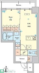 東京メトロ半蔵門線 住吉駅 徒歩9分の賃貸マンション 11階1LDKの間取り