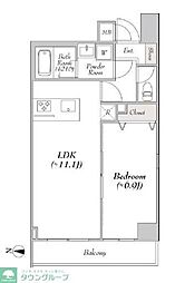 東京メトロ半蔵門線 錦糸町駅 徒歩9分の賃貸マンション 7階1LDKの間取り