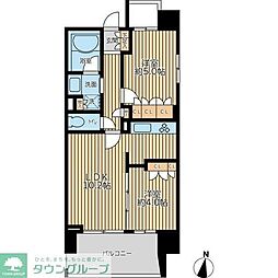 都営大江戸線 両国駅 徒歩7分の賃貸マンション 4階2LDKの間取り
