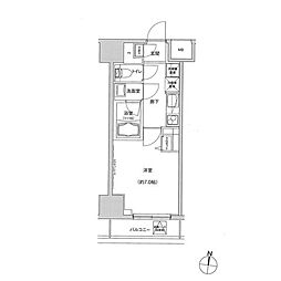 都営新宿線 大島駅 徒歩3分の賃貸マンション 9階1Kの間取り