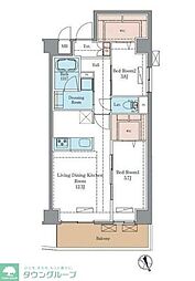 JR総武線 平井駅 徒歩7分の賃貸マンション 3階1LDKの間取り