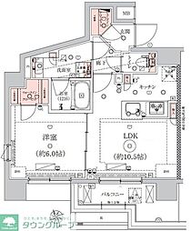 東武伊勢崎線 東向島駅 徒歩3分の賃貸マンション 6階1LDKの間取り