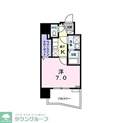 東武伊勢崎線 とうきょうスカイツリー駅 徒歩3分の賃貸マンション 6階1Kの間取り