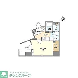 LIGHTTERRACE秋葉原 1Kの間取図画像