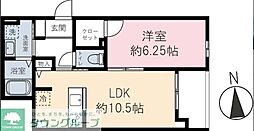 (仮称)高砂3丁目パレス 1LDKの間取図画像