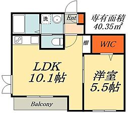 メゾン・アルチザン 1LDKの間取図画像