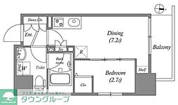 GRANPASEO森下 1DKの間取図画像