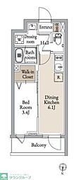 グランカーサ住吉III 1DKの間取図画像