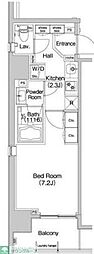 COMFORIA錦糸町 1Kの間取図画像