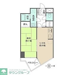 コーポリヴァーストン 1LDKの間取図画像