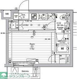 PREMIUMCUBE西大島 1Kの間取図画像