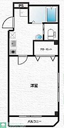 アンプリル押上 1Kの間取図画像